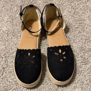 Lauren Conrad Black Espadrille Flats